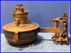 Aladdin Caboose Modelo C Brass Font Kerosene Oil Vintage Train Lamp+Wall Bracket