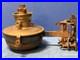 Aladdin Caboose Modelo C Brass Font Kerosene Oil Vintage Train Lamp+Wall Bracket