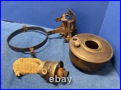 Aladdin Caboose Modelo C Brass Font Kerosene Oil Vintage Train Lamp+Wall Bracket