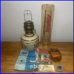 Aladdin Cat Tails Model 23 Kerosene Stoneware Shelf Lamp Limited Ed LL Bean Rare