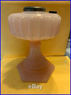 Aladdin Cathedral Pink Moonstone Lamp with Nu-Type Model B Burner a018