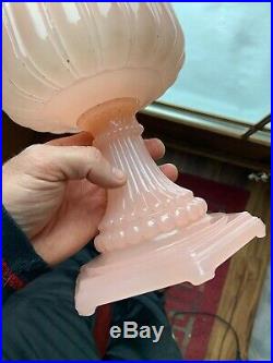 Aladdin Cathedral Pink Moonstone Lamp with Nu-Type Model B Burner a018