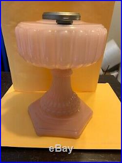 Aladdin Cathedral Pink Moonstone Lamp with Nu-Type Model B Burner a021