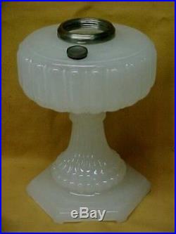 Aladdin Cathedral White Moonstone Oil Lamp, No chips or Cracks