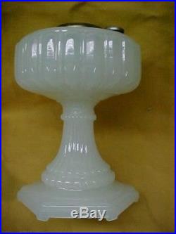 Aladdin Cathedral White Moonstone Oil Lamp, No chips or Cracks
