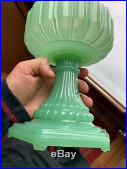 Aladdin Cathedral jade GreenMoonstone Lamp a024