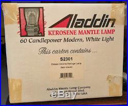 Aladdin Chrome Heritage Table Kerosene Mantle Lamp #S2301 Retired New In Box