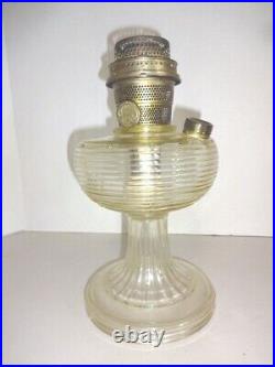 Aladdin Clear Crystal Beehive Glass Oil Lamp