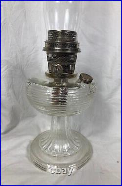 Aladdin Clear Crystal Beehive Oil Lamp Model B-80 Circa 1937-1938