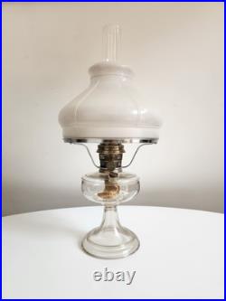 Aladdin Clear Crystal Venetian Oil Lamp One Piece With Original 701 Shade 1932