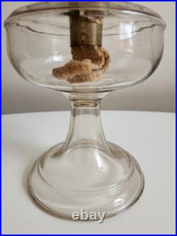 Aladdin Clear Crystal Venetian Oil Lamp One Piece With Original 701 Shade 1932