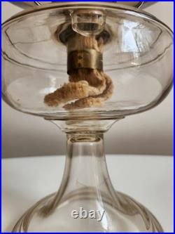 Aladdin Clear Crystal Venetian Oil Lamp One Piece With Original 701 Shade 1932