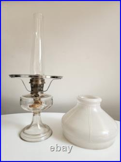 Aladdin Clear Crystal Venetian Oil Lamp One Piece With Original 701 Shade 1932