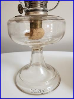 Aladdin Clear Crystal Venetian Oil Lamp One Piece With Original 701 Shade 1932