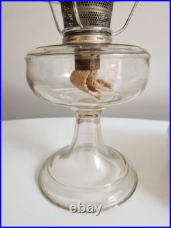 Aladdin Clear Crystal Venetian Oil Lamp One Piece With Original 701 Shade 1932