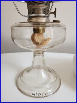 Aladdin Clear Crystal Venetian Oil Lamp One Piece With Original 701 Shade 1932