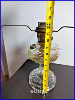 Aladdin Clear Glass Oil Lamp B-53 Washington Drape Vintage