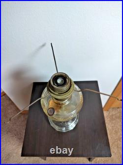 Aladdin Clear Glass Oil Lamp B-53 Washington Drape Vintage