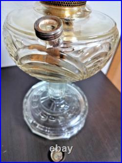 Aladdin Clear Glass Oil Lamp B-53 Washington Drape Vintage