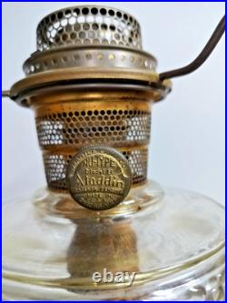Aladdin Clear Glass Oil Lamp B-53 Washington Drape Vintage