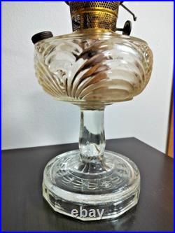 Aladdin Clear Glass Oil Lamp B-53 Washington Drape Vintage