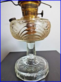 Aladdin Clear Glass Oil Lamp B-53 Washington Drape Vintage