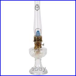 Aladdin Clear Lincoln Drape Oil Lamp WITH Parts Kit