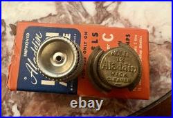 Aladdin Clear Manganese Glass Washington Drape Oil Lamp Model B Many Extras 23