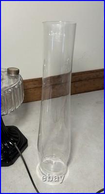 Aladdin Clear Over Black Beta Crystal B-104 Corinthian Oil Lamp 1935-1936 Shade