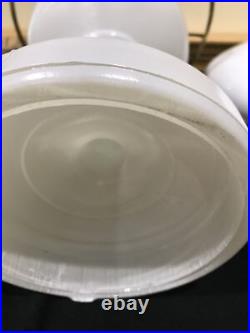 Aladdin Clear Painted White Simplicity Electrified Oil Lamp White Shade 1949-52