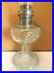 Aladdin Clear Uranium Glass Washington Drape Short Round Base Oil Lamp B Burner