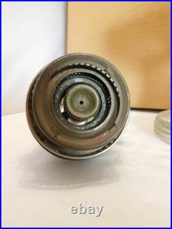 Aladdin Clear Uranium Glass Washington Drape Short Round Base Oil Lamp B Burner