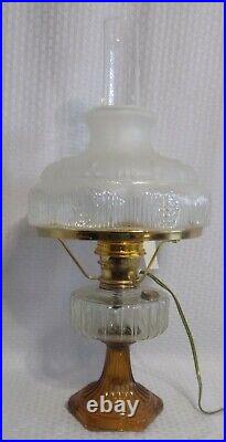 Aladdin Clear/gold Crystal Corinthian Model B106 Oil Table Lamp Electrified