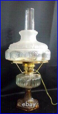 Aladdin Clear/gold Crystal Corinthian Model B106 Oil Table Lamp Electrified