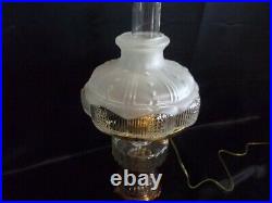 Aladdin Clear/gold Crystal Corinthian Model B106 Oil Table Lamp Electrified