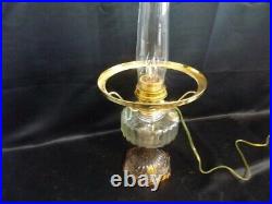 Aladdin Clear/gold Crystal Corinthian Model B106 Oil Table Lamp Electrified