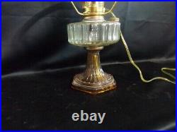 Aladdin Clear/gold Crystal Corinthian Model B106 Oil Table Lamp Electrified