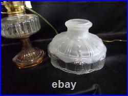 Aladdin Clear/gold Crystal Corinthian Model B106 Oil Table Lamp Electrified