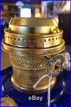 Aladdin Cobalt Blue Lincoln Drape Kerosene Oil Lamp