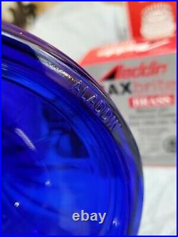 Aladdin Cobalt Blue Lincoln Drape Oil Kerosene Lamp New in box