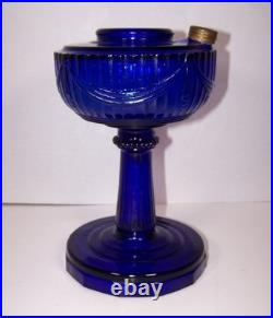 Aladdin Cobalt Blue Tall Lincoln Drape Oil Lamp