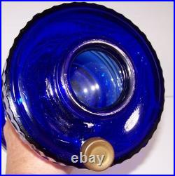Aladdin Cobalt Blue Tall Lincoln Drape Oil Lamp