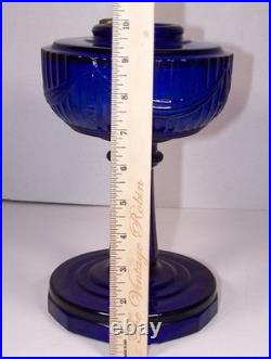 Aladdin Cobalt Blue Tall Lincoln Drape Oil Lamp