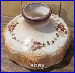Aladdin Coleman Rayo Oil Lamp Glass Shade Victorian Deco Flowers 10 Fitter GWTW