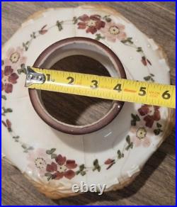 Aladdin Coleman Rayo Oil Lamp Glass Shade Victorian Deco Flowers 10 Fitter GWTW