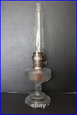 Aladdin Colonial Clear Glass Model A Nickel Plate Burner Clean and Very Nice