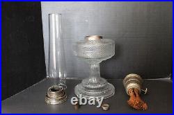 Aladdin Colonial Clear Glass Model A Nickel Plate Burner Clean and Very Nice