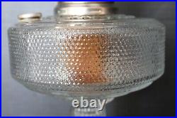 Aladdin Colonial Clear Glass Model A Nickel Plate Burner Clean and Very Nice