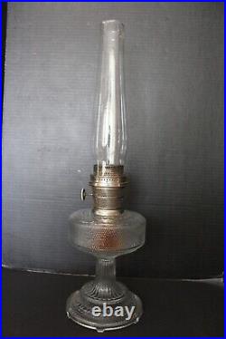 Aladdin Colonial Clear Glass Model A Nickel Plate Burner Clean and Very Nice