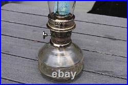Aladdin Colonial Squares Kerosene Oil Lamp #23 burner Lox-On chimney complete